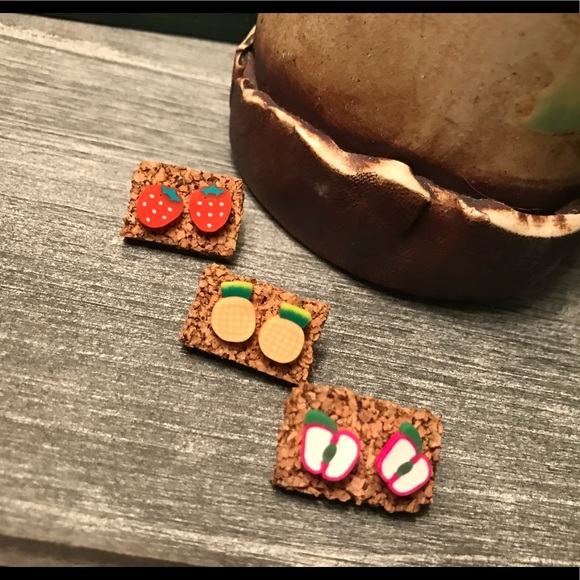 NWT! Set of Fruit Stud Earrings! 3 Pairs Total! - Picture 7 of 8